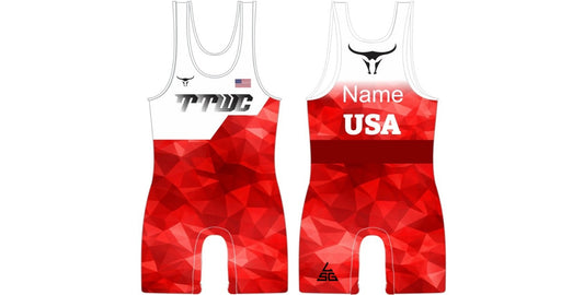 TTWC International Wrestling Geo Singlet Set - Female