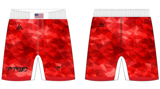 ToroTech Wrestling Club Red Geo Fight Shorts