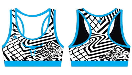 TTWC Blue Glitch Sports Bra