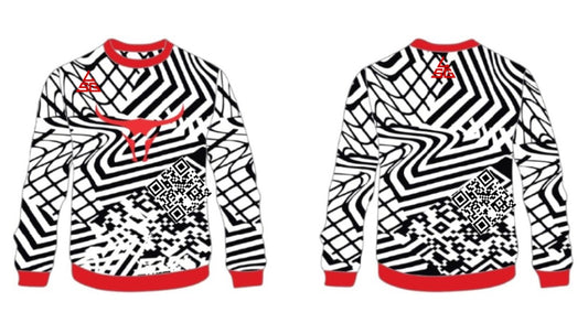 TTWC Red Glitch Crew-Neck Sweatshirt