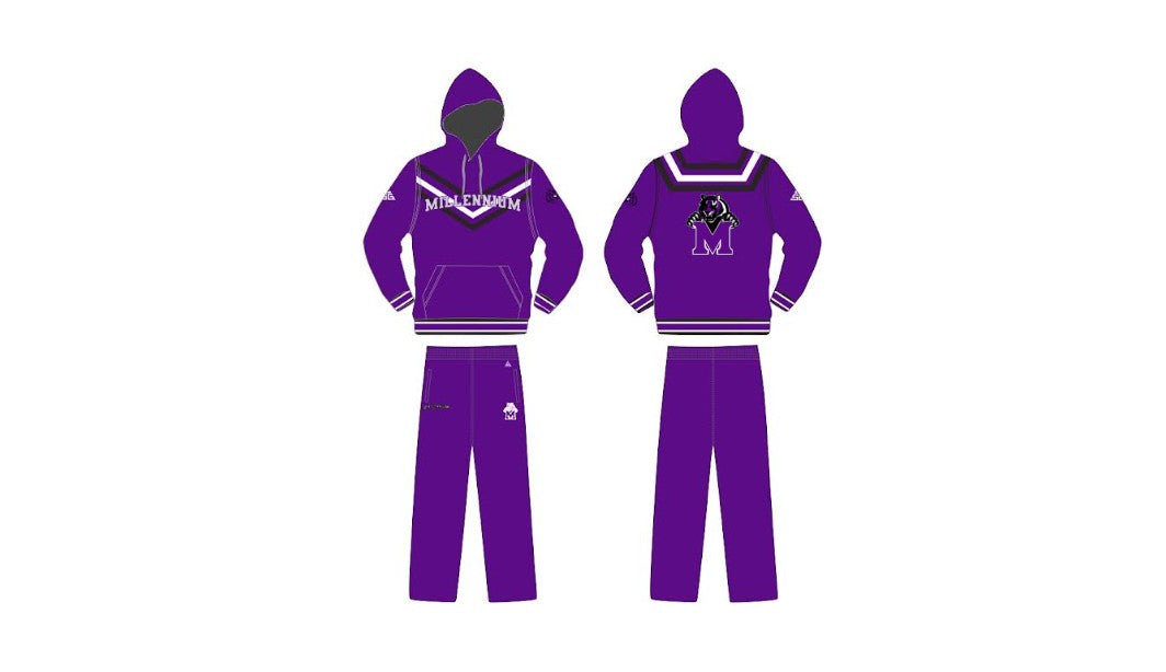 Millennium Wrestling Hoodie & Pant Set - Purple