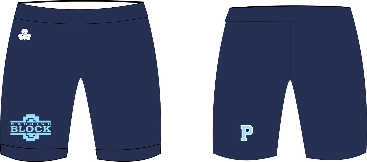 Pueblo Wrestling Warrior Block Compression Shorts