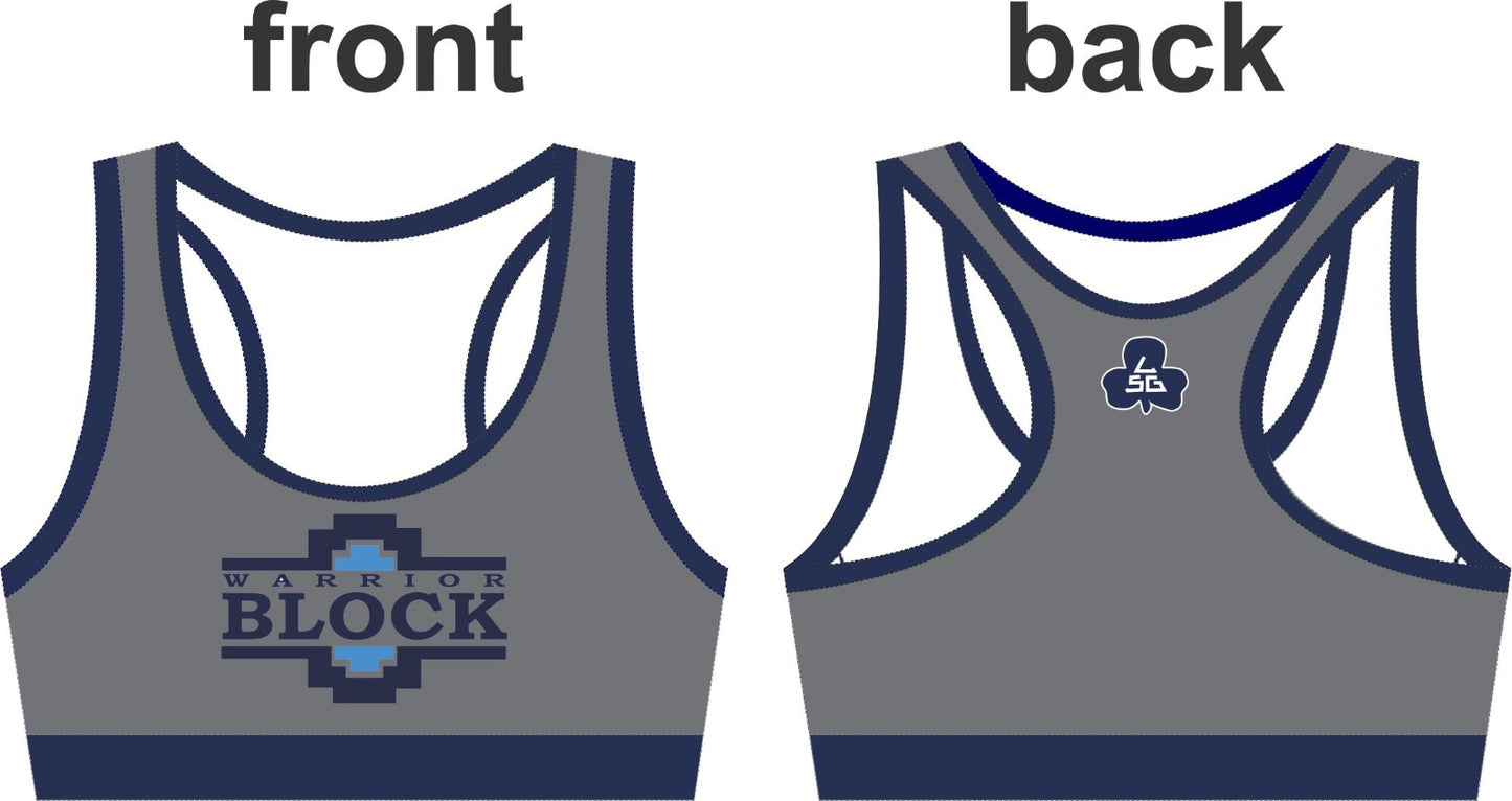 Wrestling Warrior Block Sports Bra